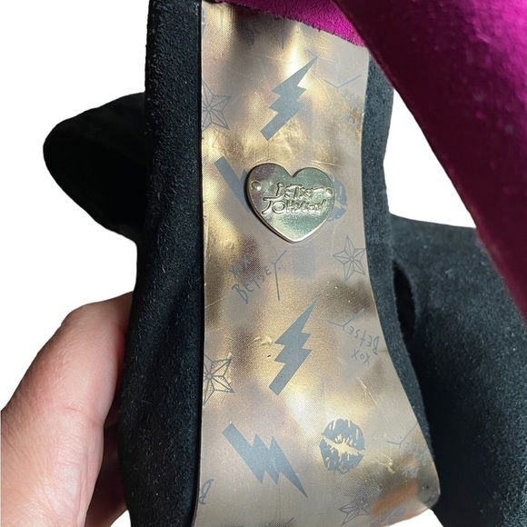 Betsey Johnson Maxean Two Toned Leather Heels 8.5 Marilyn Monroe - Picture 10 of 10